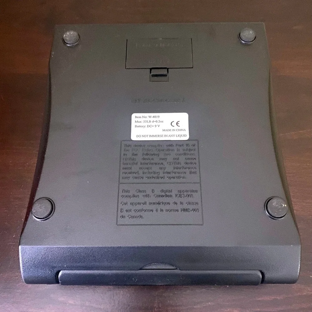 WeighMax W-4819 Digital Postal Shipping Scale 55lb 25kg Black with AC Adapter